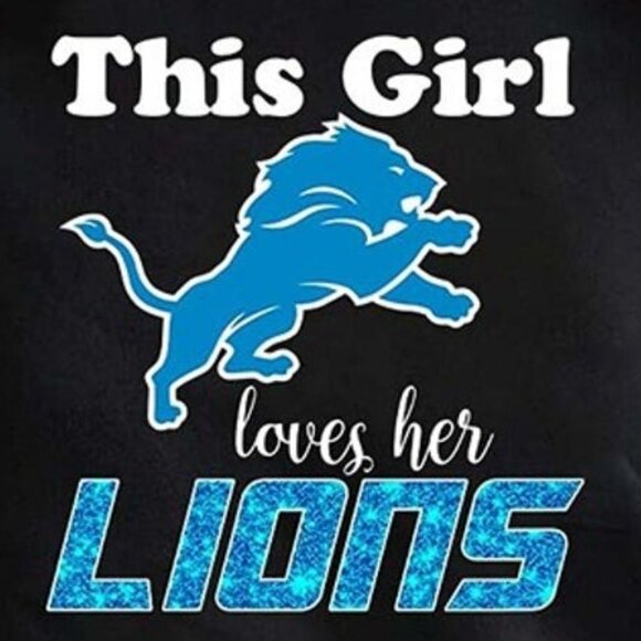This Girl Loves Detroit Lions Sweatshirt Retro NFL Crewneck Vintage Football 79 - Picture 2 of 5